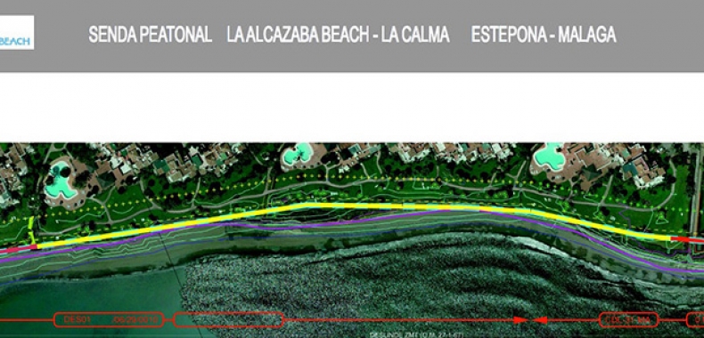 Senda plan as proposed to the Ayuntamiento de Estepona as well as a photo composition of the east entrance (end Fase IV)